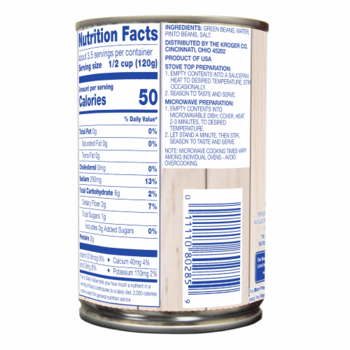 Kroger® Cut Green Beans with Pinto Beans Perspective: back