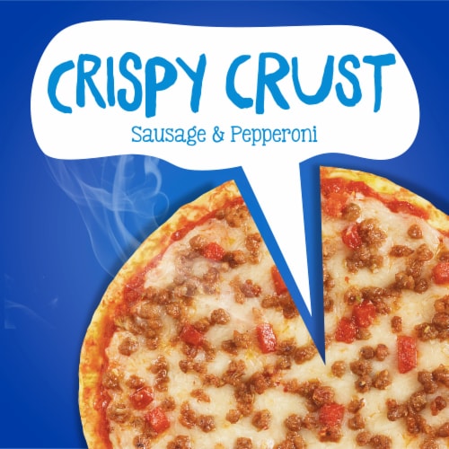 Kroger® Sausage and Pepperoni Crispy Crust Personal Frozen Pizza Perspective: back