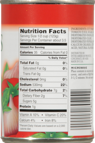 Fred Meyer® Italian Style Stewed Tomatoes Perspective: back