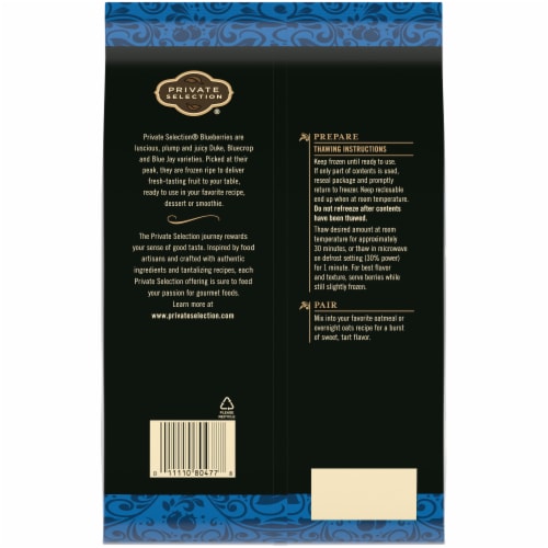 Private Selection® Frozen Blueberries Perspective: back