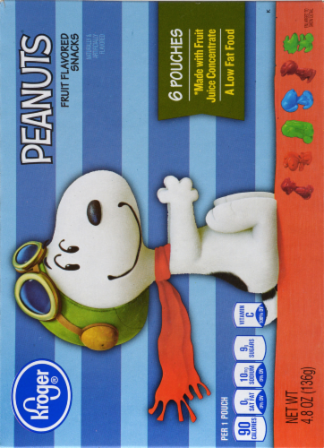 Kroger® Peanuts Fruit Snacks Perspective: back
