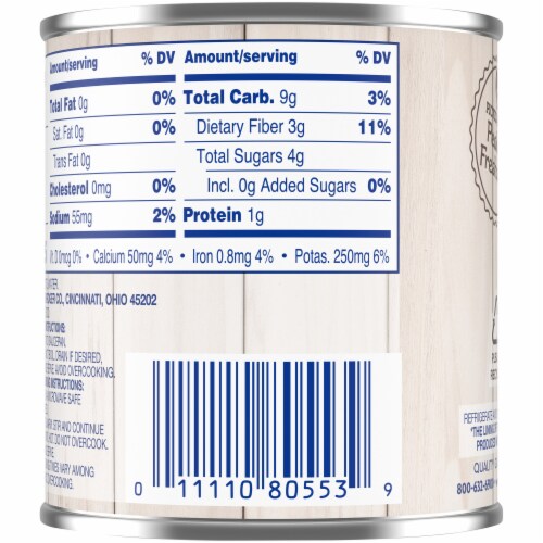 Kroger® No Salt Added Sliced Carrots Perspective: back