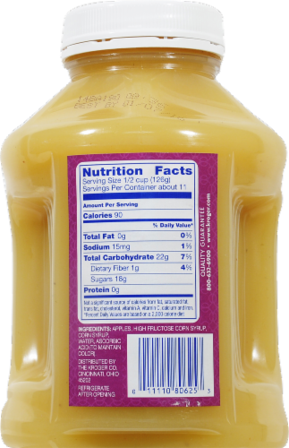 Kroger® Classic Applesauce Perspective: back