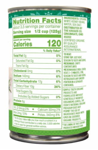 Simple Truth Organic® Cannellini Beans Perspective: back