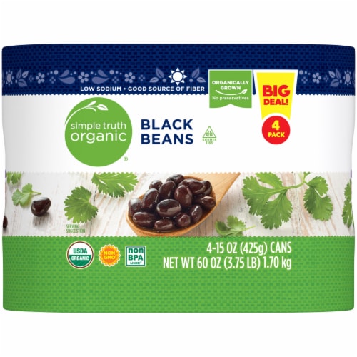 Simple Truth Organic® Black Beans BIG Deal! Perspective: back
