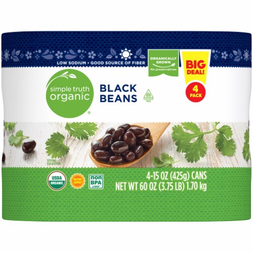 Simple Truth Organic® Black Beans BIG Deal! Perspective: back