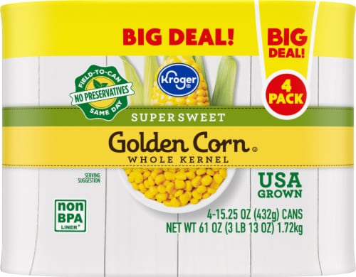 Kroger® Supersweet Whole Kernel Canned Golden Corn Perspective: back