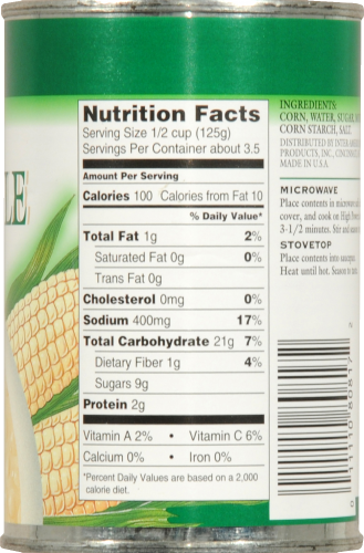 Fry's® White Sweet Cream Style Corn Perspective: back