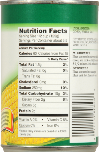 Ralphs Crisp N' Sweet Golden Corn Perspective: back