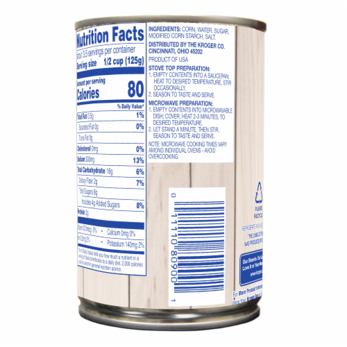 Kroger® Cream Style Golden Corn Perspective: back