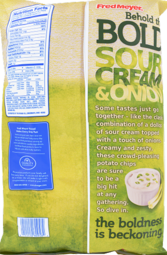 Fred Meyer® Sour Cream & Onion Wavy Potato Chips Perspective: back