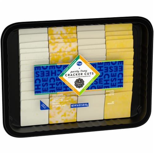 Kroger® Sharp Cheddar Swiss Colby Jack Pepper Jack Party Tray Cracker Cuts Perspective: back
