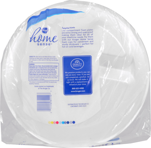 Kroger® 10.25-Inch Compartment Foam Plates Perspective: back