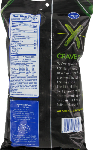 Kroger® Guacamole Rolled Tortilla Chips Perspective: back