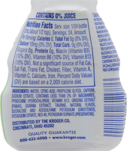 Kroger® Strawberry Kiwi Energy Liquid Water Enhancer Perspective: back
