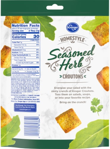Kroger® Homestyle Seasoned Herb Croutons Perspective: back