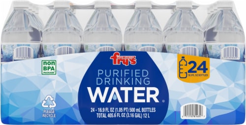 Fry's® Purified Drinking Bottled Water Perspective: back