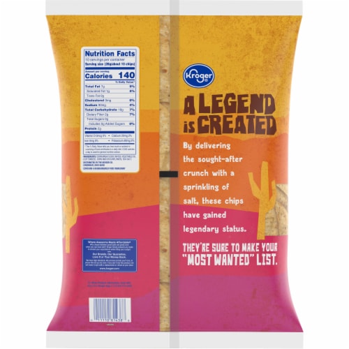 Kroger® Restaurant Style Yellow Tortilla Chips Perspective: back