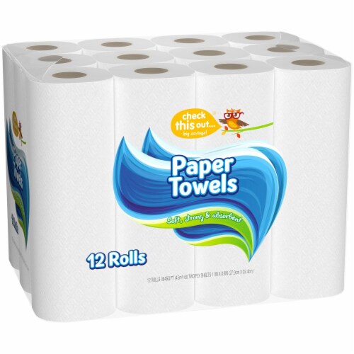 Kroger® Check This Out…Big Savings!® Paper Towels Rolls Perspective: back