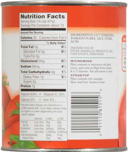 Fred Meyer® Crushed Peeled Tomatoes Perspective: back