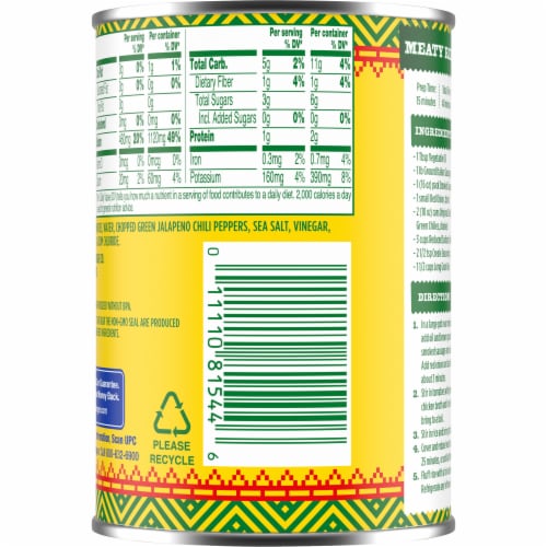 Kroger® Diced Tomatoes with Green Chilies Perspective: back