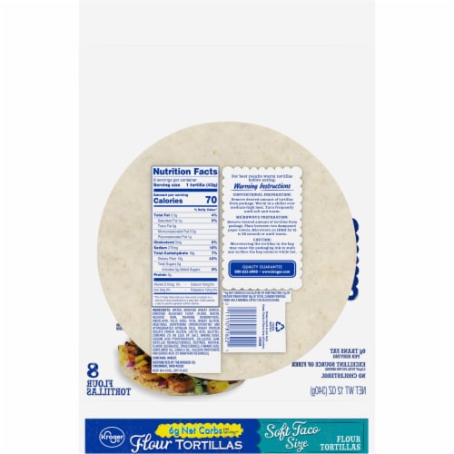 Kroger® Soft Taco Size Low Carb Flour Tortillas Perspective: back