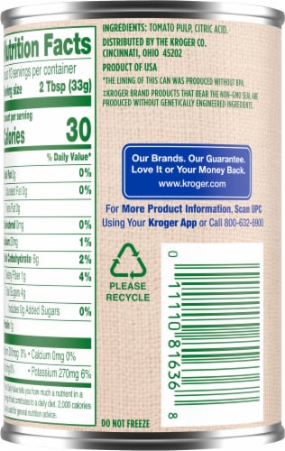 Kroger® Tomato Paste Perspective: back