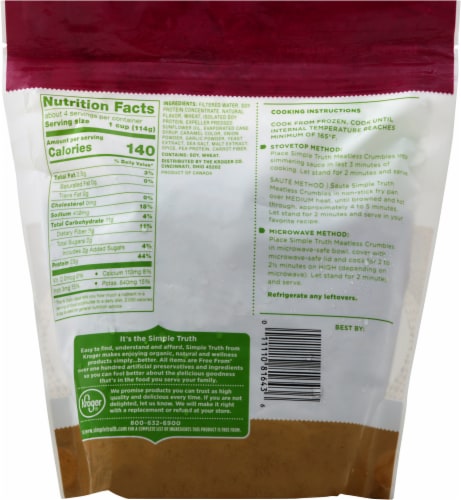 Simple Truth™ Meatless Crumbles Perspective: back