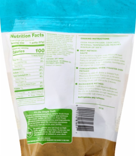 Simple Truth™ Meatless Breakfast Patties Perspective: back
