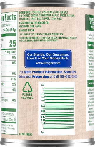 Kroger® Tomato Sauce Perspective: back