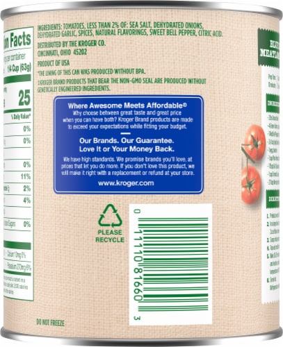 Kroger® Tomato Sauce Perspective: back