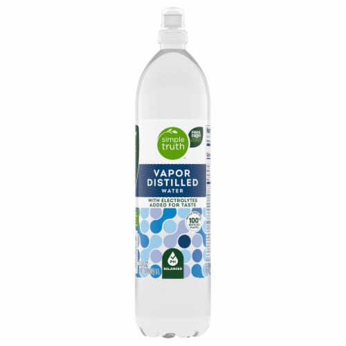 Simple Truth® Vapor Distilled Electrolyte Bottled Water Perspective: back