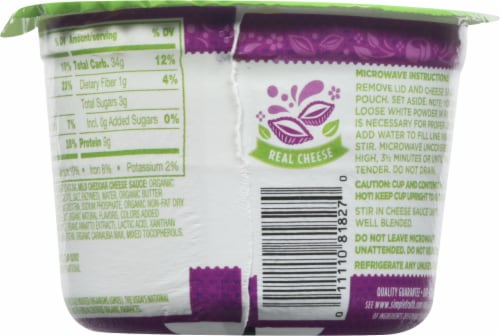 Simple Truth Organic® Deluxe Cheddar Shells & Cheese Cup Perspective: back