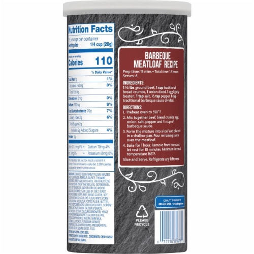 Kroger® Traditional Bread Crumbs Perspective: back