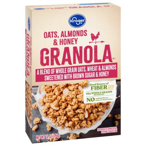 Kroger® Whole Grain Oat & Honey Granola Perspective: back