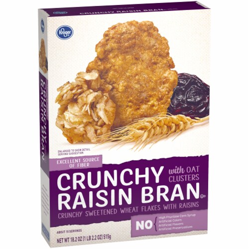 Kroger® Crunchy Raisin Bran with Oat Clusters Cereal Perspective: back