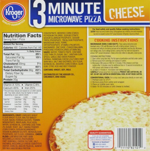 Kroger® Microwave Cheese Pizza Perspective: back