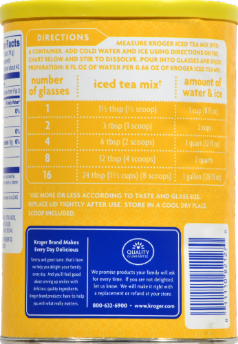 Kroger® Sweetened Lemon Instant Iced Tea Mix Perspective: back