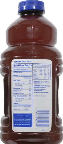 Kroger®  100% Natural Apple Juice Perspective: back
