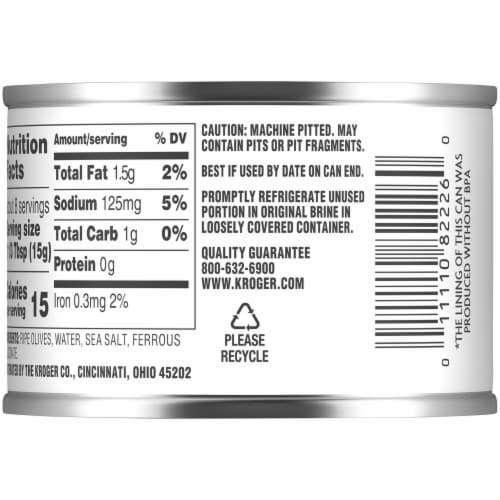 Kroger® Chopped Ripe Olives Perspective: back