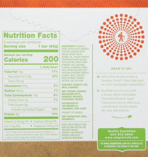 Simple Truth™ Pack Bar Peanut Butter Nut Bars Perspective: back