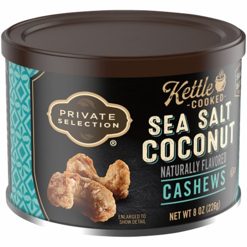 Private Selection® Salted Kettle Cooked Coconut Cashews Perspective: back