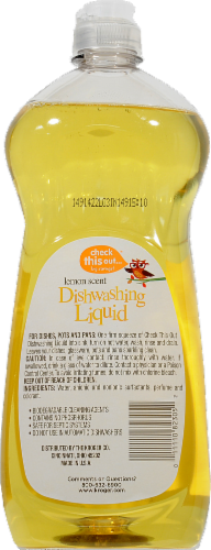 Check This Out™ Lemon Dishwashing Liquid Perspective: back