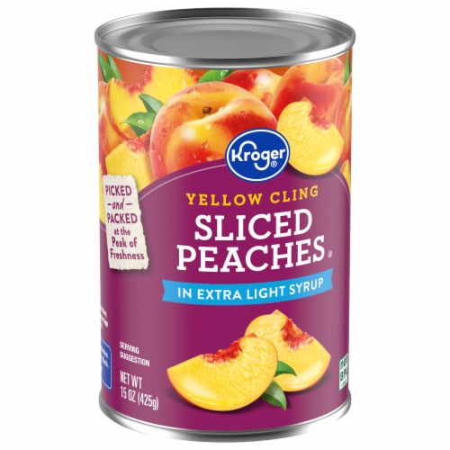 Kroger® Yellow Cling Sliced Peaches in Extra Light Syrup Perspective: back