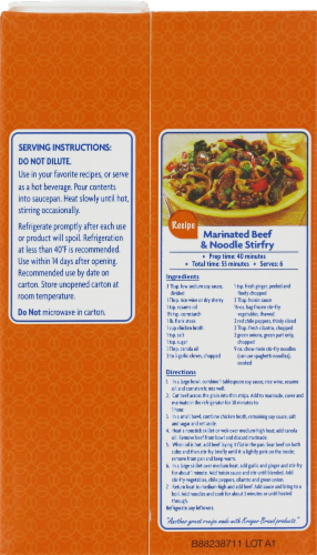 Kroger® Fat Free Chicken Broth Perspective: back