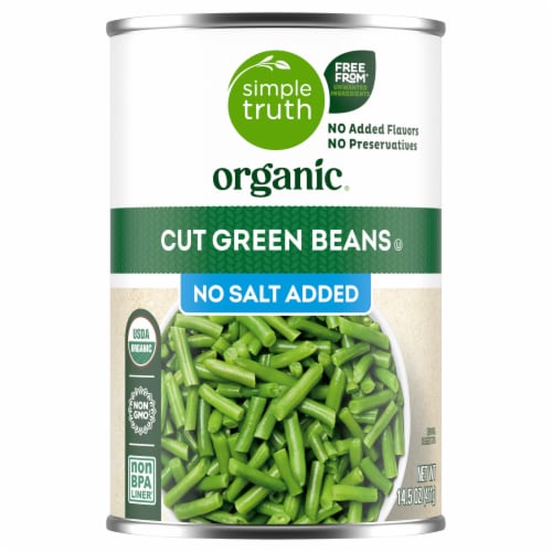 Simple Truth Organic™ No Salt Added Cut Green Beans Perspective: back