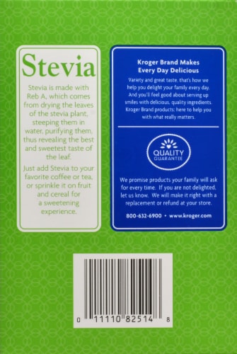 Kroger® Stevia Zero Calorie Sweetener Packets Perspective: back