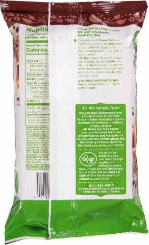 Simple Truth Organic™ Oatmeal Chocolate Chip Cookie Dough Perspective: back
