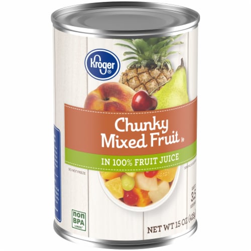 Kroger® Chunky Mixed Fruit in 100% Fruit Juice Perspective: back