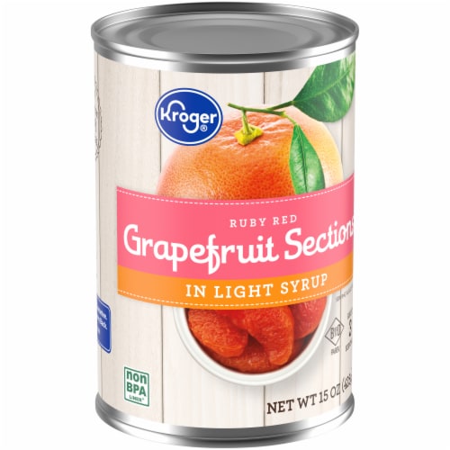 Kroger® Canned Ruby Red Grapefruit Sections in Light Syrup Perspective: back